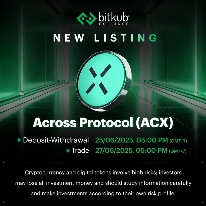$Acx Launching On Bitkub Exchange June 27, 2025