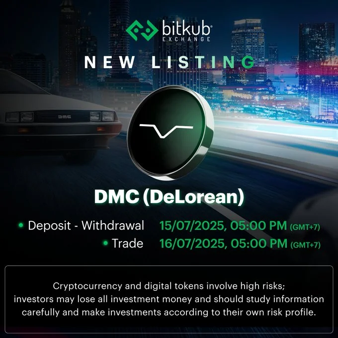 Get Ready: Delorean $Dmc Listing On Bitkub Exchange Soon