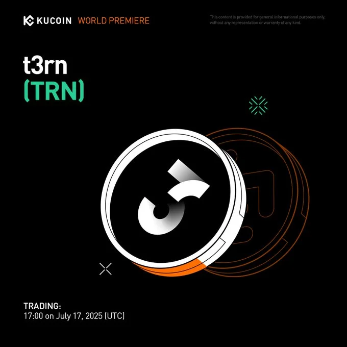 T3Rn $Trn Launches On Kucoin: Trade Trn/Usdt July 17