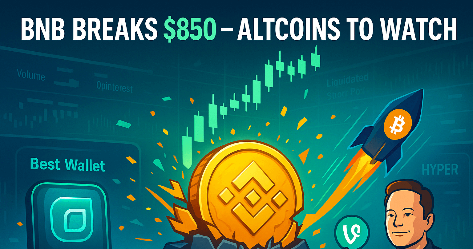 Bnb Soars Past $800: Bulls Target $900 With Hot Altcoins