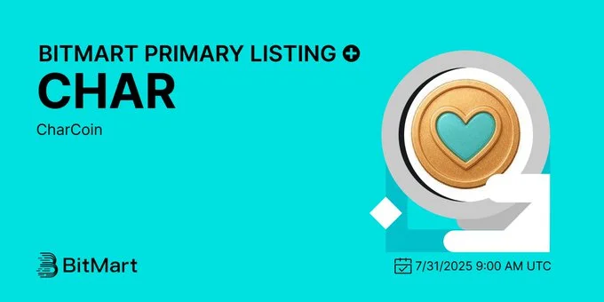 Charcoin $Char Hits Bitmart Exchange On July 31, 2025