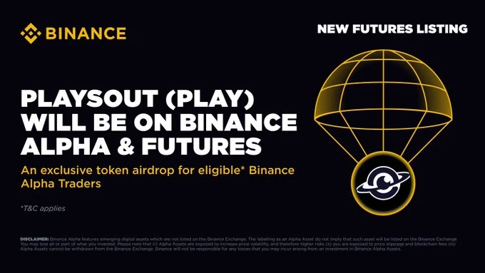 $Play Set For Binance Listing On July 31, 2025