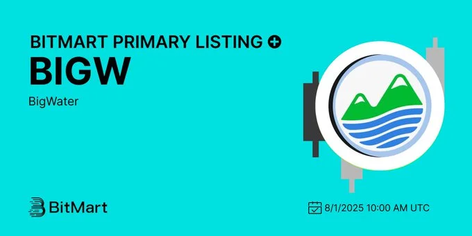 Bigwater $Bigw Launching On Bitmart August 1, 2025