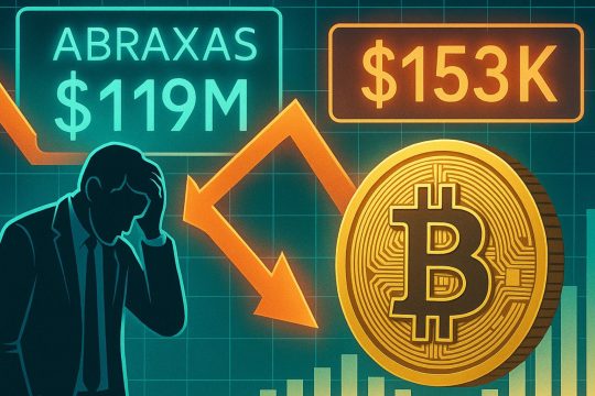 Abraxas Capital Faces $119M Loss On Crypto Short: BTC Liquidation Price Sits At $153K