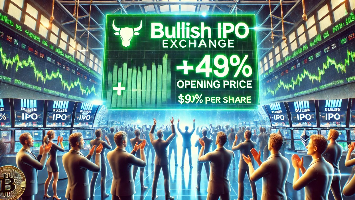 Bullish Exchange Hits $90: Shares Surge 143% On Launch