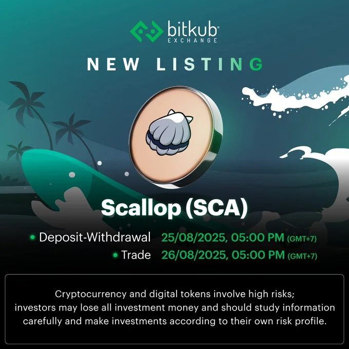 Scallop $Sca Set For Bitkub Listing On August 26, 2025-Bitrabo Scallop $Sca Set For Bitkub Listing On August 26, 2025