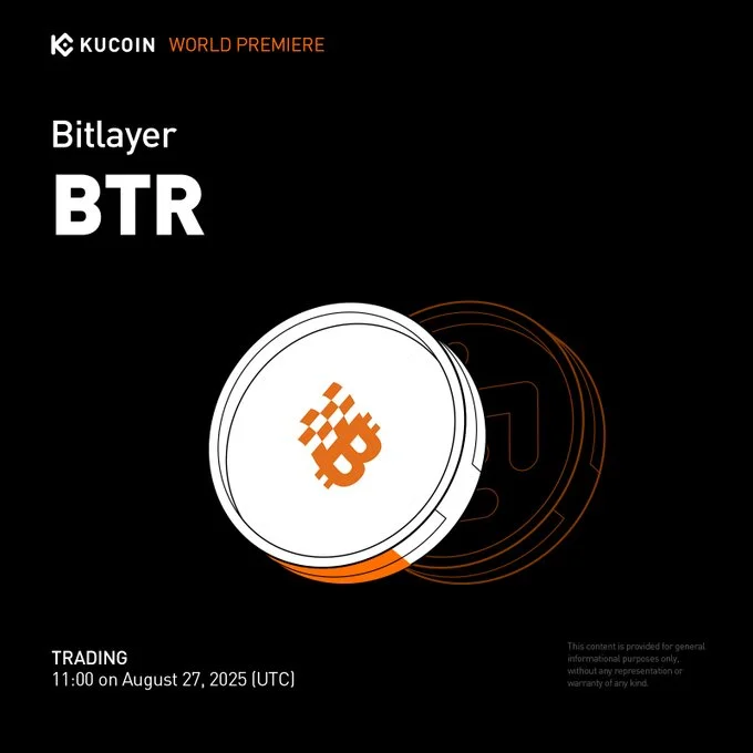 Bitlayer ($Btr) Launches On Kucoin: Trade Starts August 27