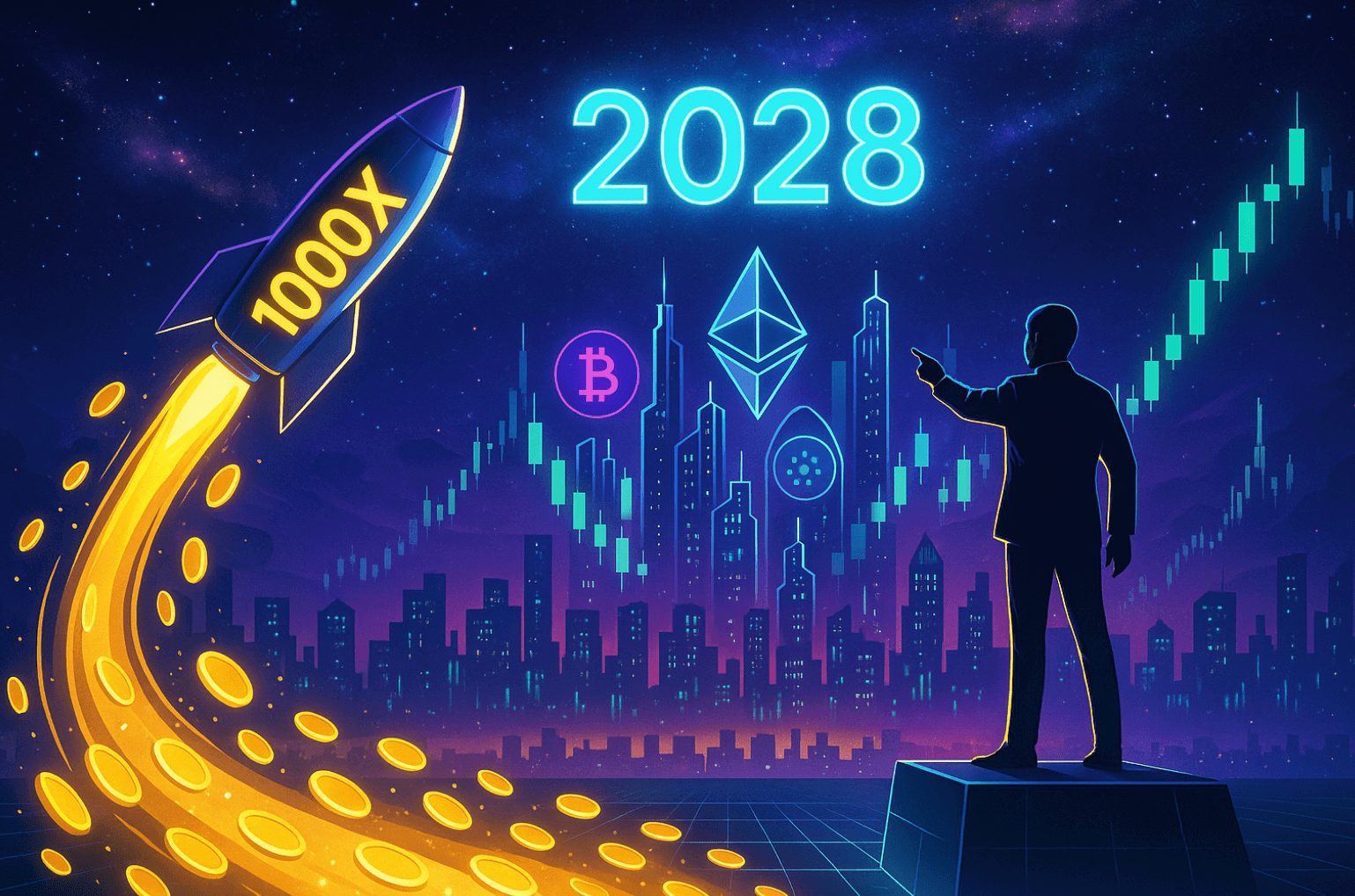 Hayes Foresees 2028 Bull Run: Discover 1000X Cryptos Now
