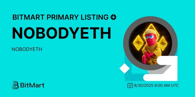 $Nobodyeth Launches On Bitmart: Mark Your Calendar For Aug 30