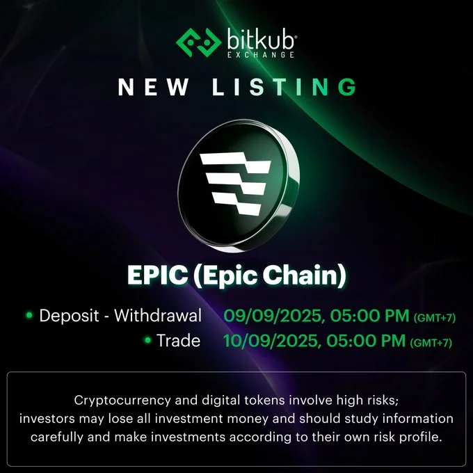 Epic Chain $Epic Launches On Bitkub Exchange September 10