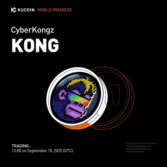 Cyberkongz $Kong Hits Kucoin Exchange September 10, 2025