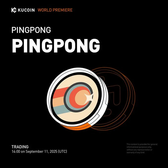 Pingpong $Pingpong Hits Kucoin On September 11, 2025