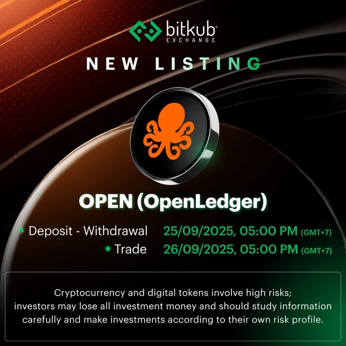 Openledger $Open Debuts On Bitkub Exchange September 26