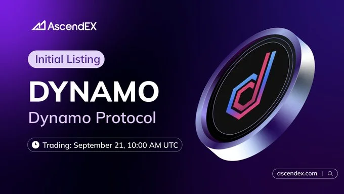 Dynamo Protocol $Dynamo Debuts On Ascendex September 22