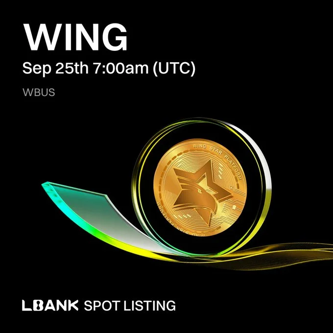 $Wing Launching On Lbank Exchange September 25, 2025