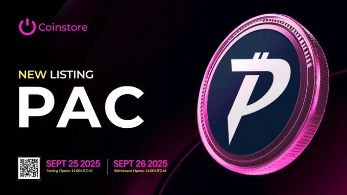 Pactus $Pac Listing On Coinstore Exchange September 25, 2025