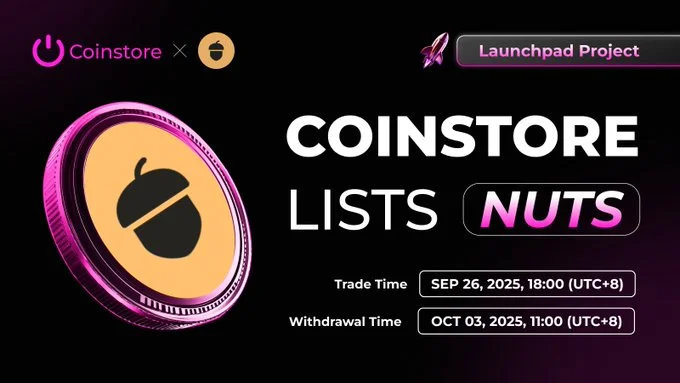 Squirrel Technologies $Nuts Launches On Coinstore September 26
