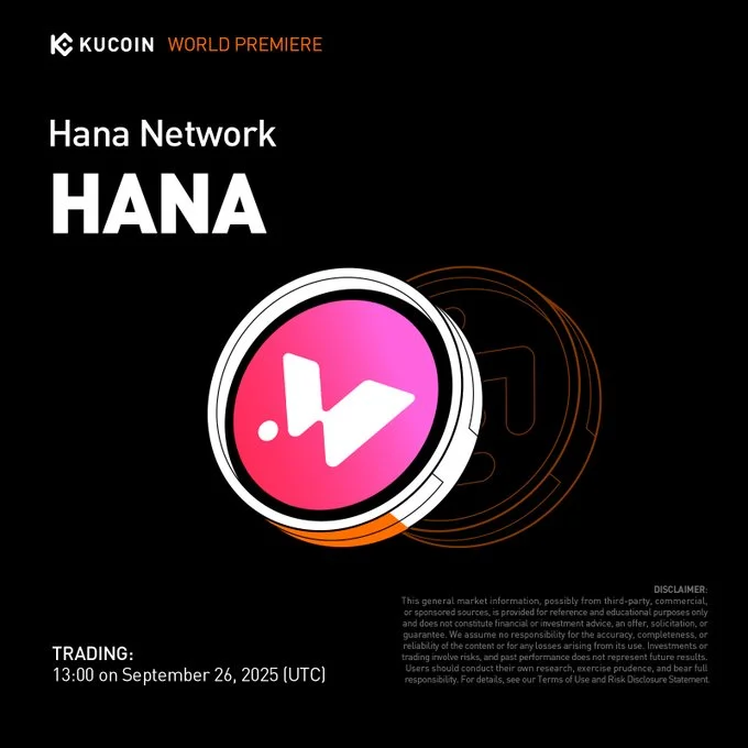 Hana Network $Hana Launching On Kucoin September 26, 2025