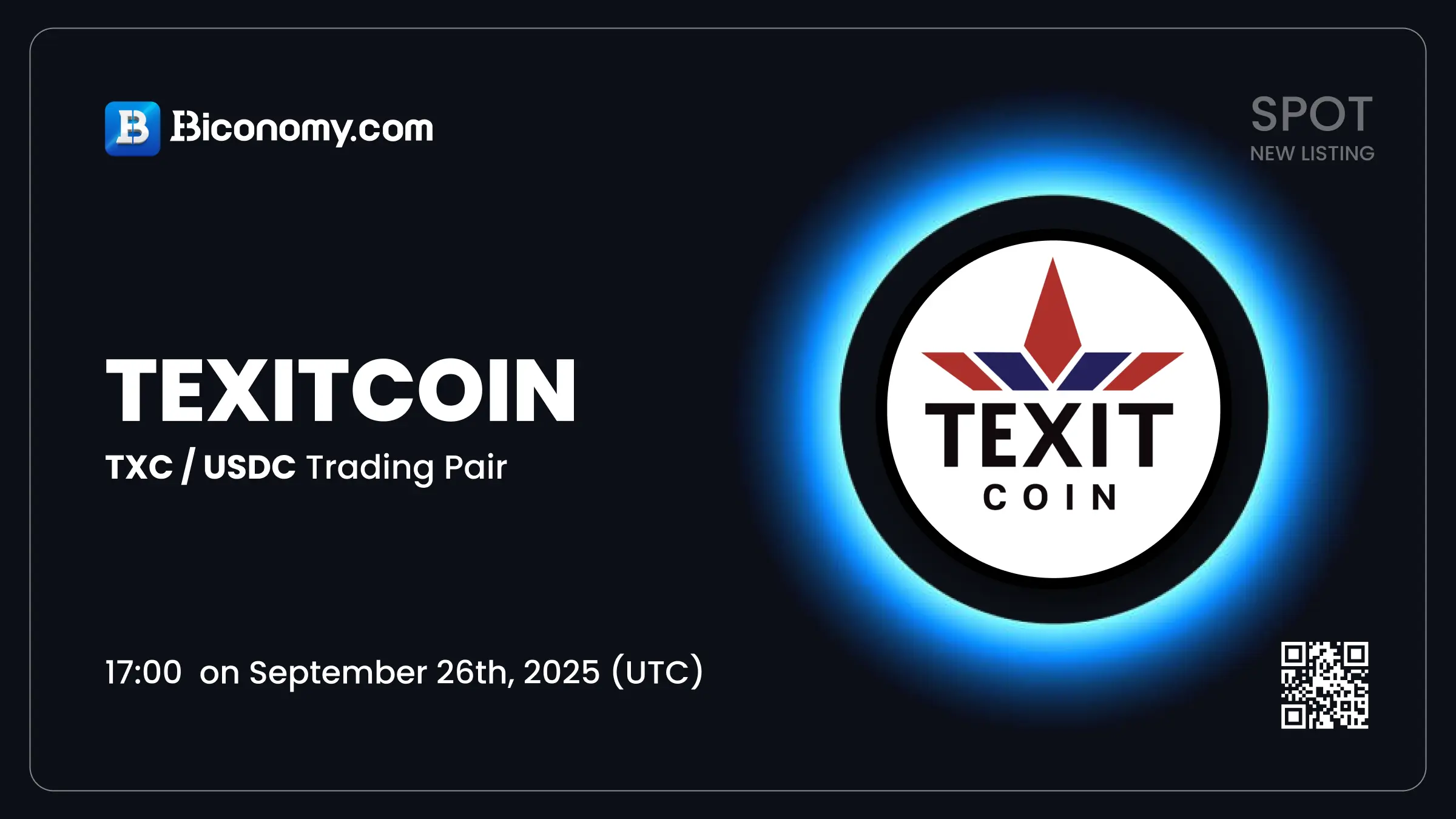 Texitcoin $Txc Launches On Biconomy Exchange September 26