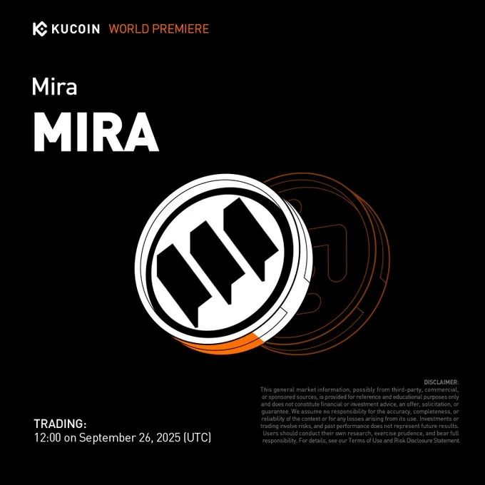 $Mira Launches On Kucoin: Don’t Miss The September 26Th Listing