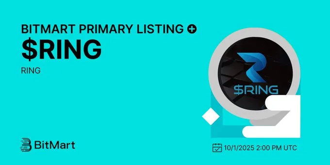 $Ring Launches On Bitmart Exchange October 1, 2025