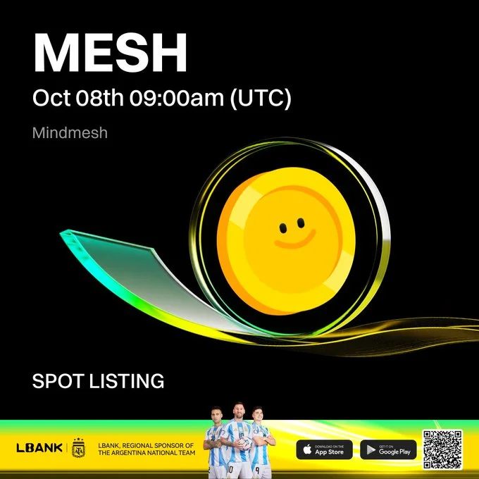 Mindmesh $Mesh Debuts On Lbank Exchange October 8, 2025