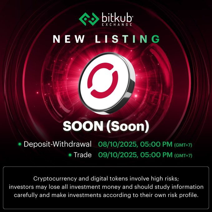 $Soon Launching On Bitkub Exchange October 8Th, 2025
