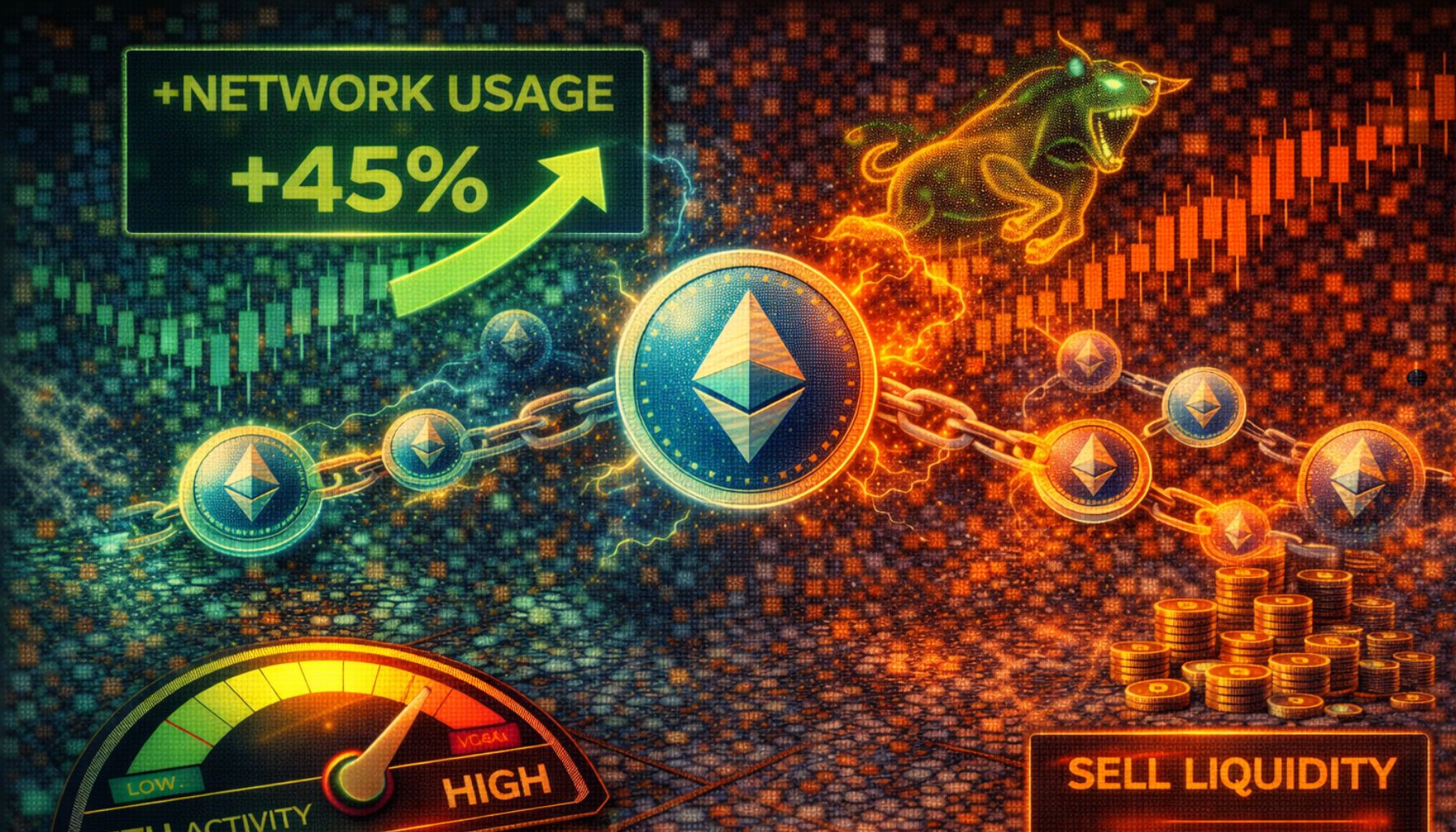 Ethereum Network Soars 45% As Bulls Aim For New Heights