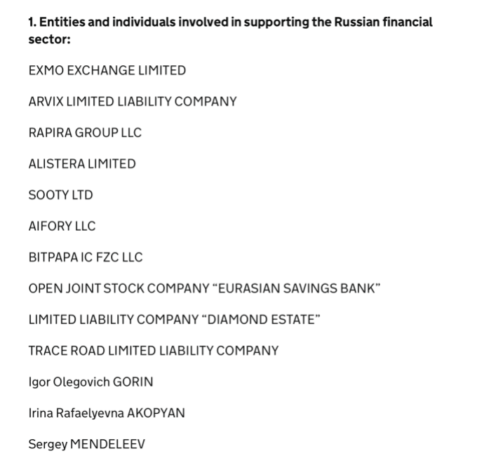 UK Targets HTX and Russian Crypto Firms in Sanction Crackdown